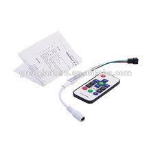 New 14key RF remote Led RGB mini full color controller 300 effects Max 2048 Pixels led controller for led strip module